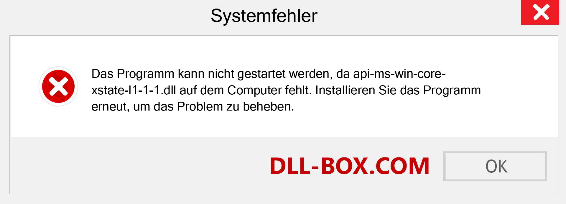 api-ms-win-core-xstate-l1-1-1.dll-Datei fehlt?. Download für Windows 7, 8, 10 - Fix api-ms-win-core-xstate-l1-1-1 dll Missing Error unter Windows, Fotos, Bildern